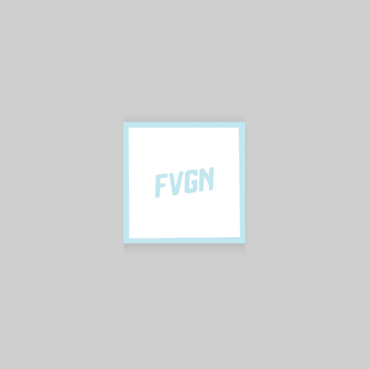 FVGN Retro Square Sticker