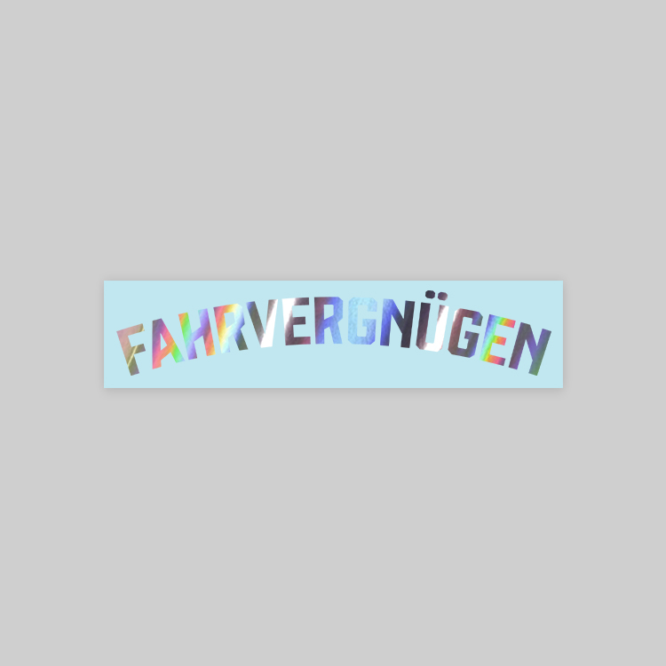 Fahrvergnugen Curved Logo Sticker