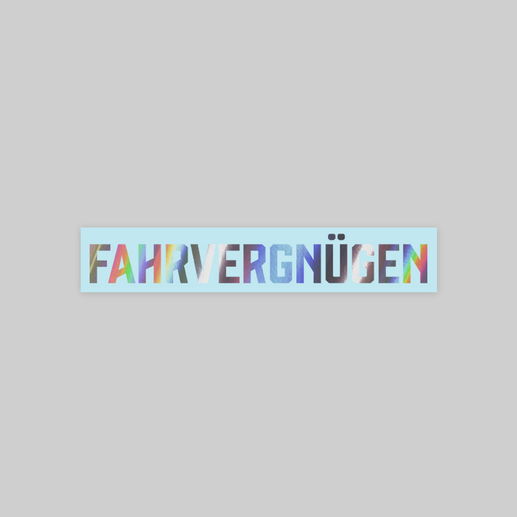 Fahrvergnugen Straight Logo Sticker