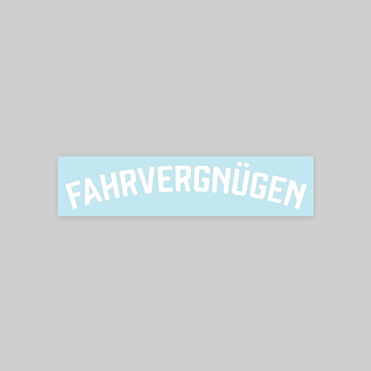 Fahrvergnugen Curved Logo Sticker